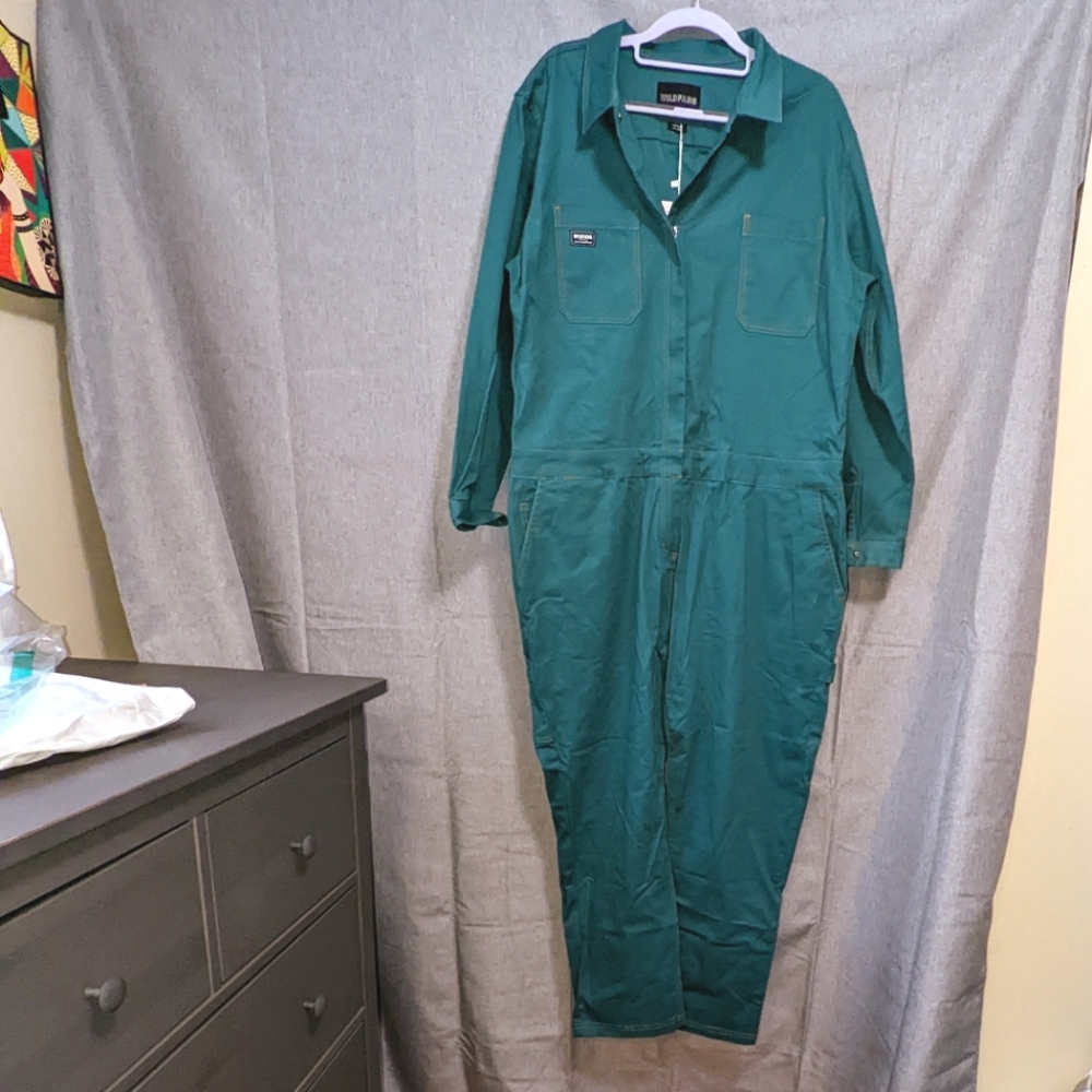 Wildfang essential coverall long sleeve XXL blue